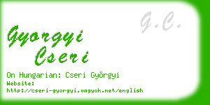 gyorgyi cseri business card